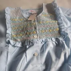 水色刺繍入りパジャマセット