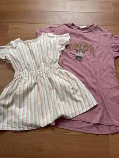ブリーズ アプレレクール ストライプワンピースとTシャツセット