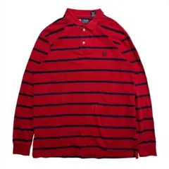 90s-00s CHAPS クレスト刺繍ロゴ ポロ シャツ 長袖 メンズ M