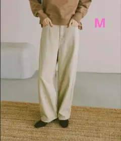 GLOBAL WORK　デニムバギーパンツ　ライトベージュ　Мのサムネイル