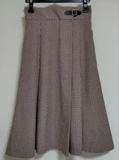 URBANRESEARCH　チェック柄 フレアスカート ベルト付き　36表記