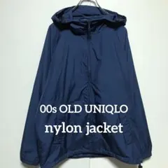 キ*キ様 00s OLD UNIQLO ユニクロ ナイロンジャケット 青系　L