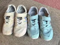 ニューバランスキッズ19 20cmセット996 373 ミントピンク　ベージュ