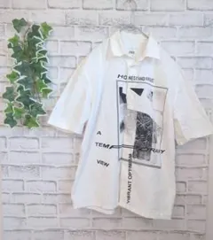 【ZARA】ザラ　メンズ　半袖シャツ　S　白