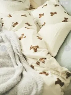 gelato pique❤︎ベアモチーフ2点SET シングル (ベージュ)新品