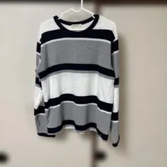 BACK NUMBER ボーダー 長袖カットソー Mサイズのサムネイル