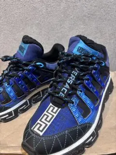 VERSACE Trigreca スニーカー ブルー ブラックのサムネイル