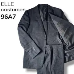 ELLE メンズ スーツ セットアップ 96A7 春夏 ダークネイビー