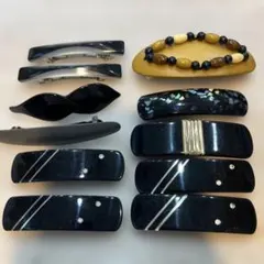 ビンテージ バレッタ まとめ売り 黒のサムネイル