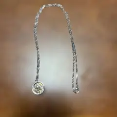 シルバー 円形ペンダント ネックレス