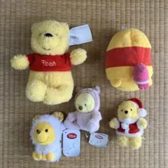 プーさんぬいぐるみ５点セット
