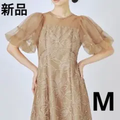 新品✨ドリードール リリーパターンレースドレス リボン オケージョン 結婚式 M