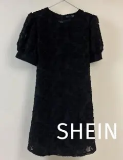 SHEIN✴︎Dazy ダークブラック レース ミニワンピース M