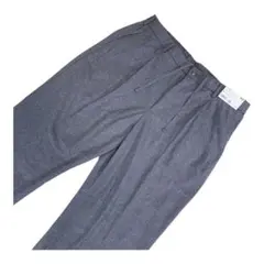 【 3XL 】UNIQLO タックワイドパンツ　ブラッシュドツイル グレー