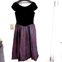 アンティークベルベットドレス　Laura Ashley