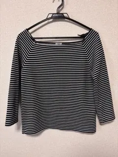IENA スクエアネックボーダープルオーバー