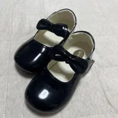 女の子　エナメルパンプス　20cm 卒園式　入学式　リボン　黒　フォーマル