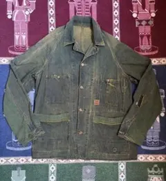 HEAD LIGHT ヘッドライト　カバーオール　未使用に近い HEADLIGHT[ヘッドライト] カバーオール HD15535 11オンス ヒッコリー