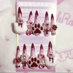 ❤︎‬現品❤︎ 量産型 地雷系 ネイルチップ ゴテゴテ 平成女児