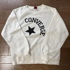 CONVERSE ホワイト スウェット Fサイズ