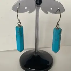 【天然石★トルコターコイズ★フックピアス★ハンドメイド★ファッション★ピアス】