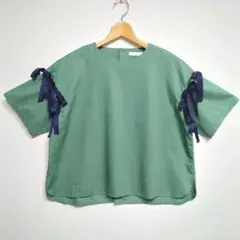 ★ didizizi 袖リボン プルオーバー ノーカラー シャツ ブラウスのサムネイル