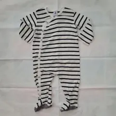 PETIT BATEAU ストライプロンパース 12m