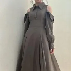 dazzlin オープンショルダーコルセットワンピース