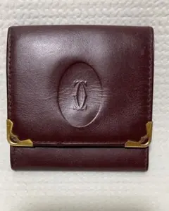 Cartier 二つ折り財布 ワインレッド MADE IN SPAINのサムネイル