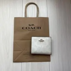 COACH ホワイト 二つ折り財布