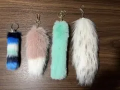 ふわふわ　もふもふ　しっぽキーホルダー