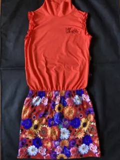 DanceWithDragonフラワー柄ワンピース★サイズ2