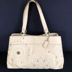 【美品】coach コーチ　トートバッグ　ショルダーバッグ　レザー　A4トート