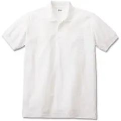 ホワイト ポケット付きポロシャツ半袖