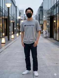 00s チャンピオン Tシャツ 杢グレー M シティボーイ