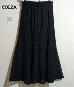COLZA　レースロングスカート　М　ブラック