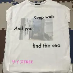 Bou Jeloud フォトプリント 半袖Tシャツ ホワイトのサムネイル