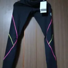 FILA 美品スパッツ、ヨガ、ジョギング遮光90%吸水速乾M黒ピンクライン新品