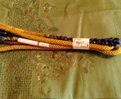 【新品未使用】金色と青色の組み紐の帯締め