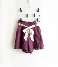 〈新品タグ付き〉アクシーズファム　タック入りフレアキュロット