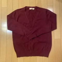 Blostirnoスクールカーディガン・セーター (ワインレッド・赤)