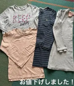 子供服まとめ売り　ワンピース×2、トップス×2 【全4点セット】