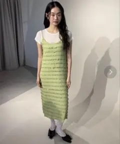 キャミソールワンピース　ライトグリーン　funny studio