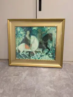 風景画　片岡球子　海　F3. 額付き　手描き　肉筆　　原画 風景画 片岡球子 海 F3. 額付き 手描き 肉筆 原画 - メルカリ