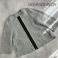 ジョルジュレッシュ　ノーカラージャケット　アウター　グレー　ブルゾン　ｍ