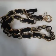 DUEMILA チェーンネックレス ブラック ゴールド②