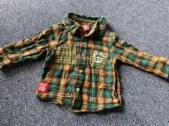 【BABY DOLL】 チェック柄シャツ 80サイズ　緑