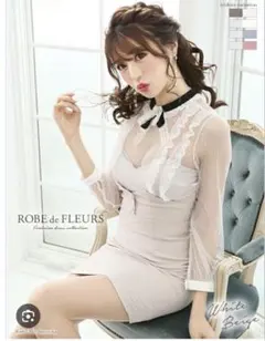 ROBE de FLEURS ANIER グレー キャバドレス ミニ Sサイズ - メルカリ