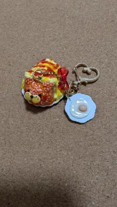 ミニチュア オムライス くま マスコット キーホルダー