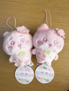 ちいかわ ぬいぱれっと さくらいろ マスコット ちいかわ ハチワレ 2個セット